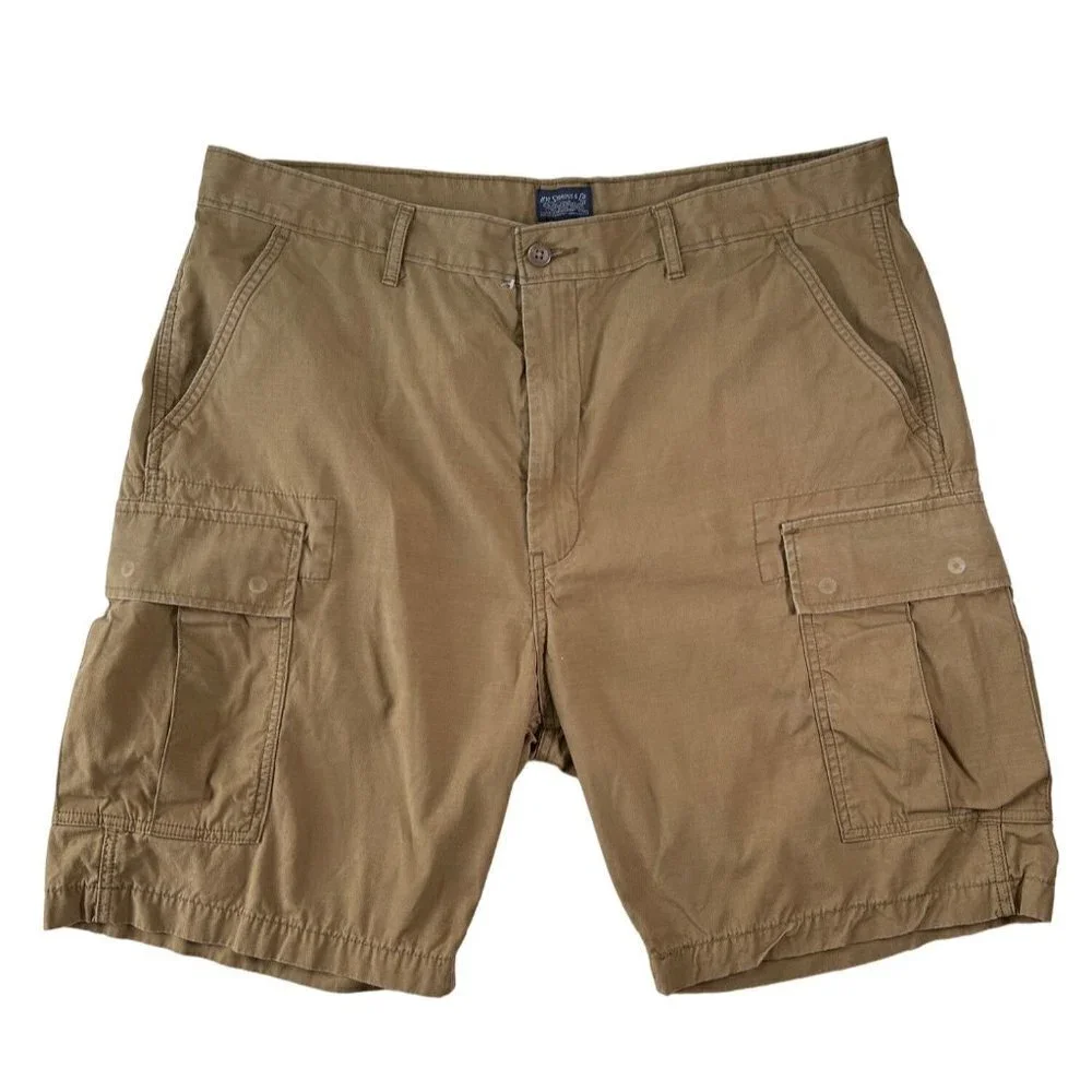 Levi Strauss & Co Mens Size 40 W Dark‎ Khaki Cargo Short Surplus Utility Cotton